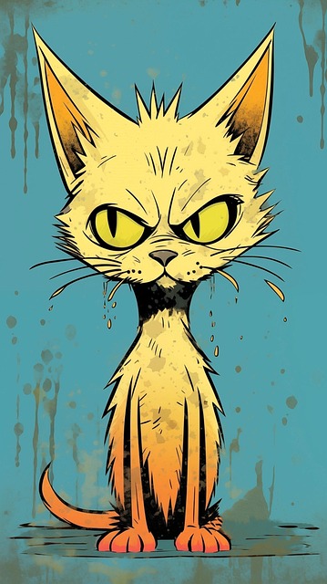 Free ai generated cat orange cat illustration