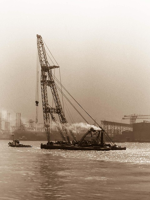 Rotterdam, Schwimmkran, Hafen