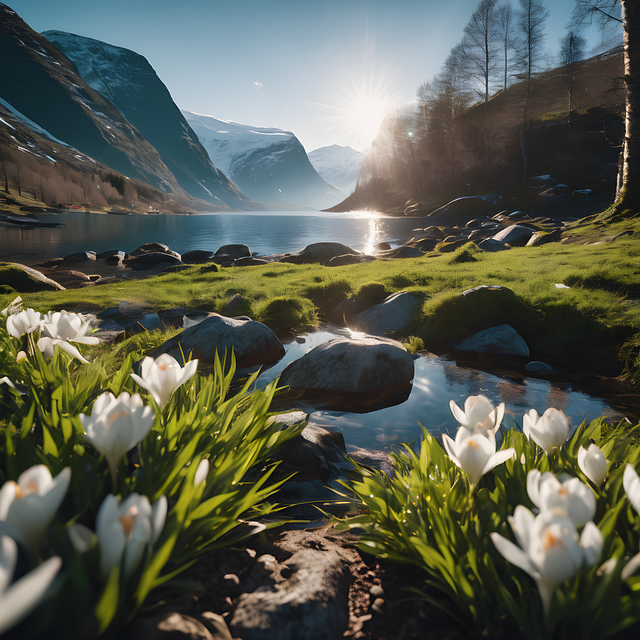 Free ai generated flowers crocuses illustration