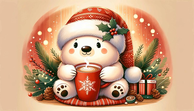 Ai Generiert, Weihnachten, Eisbär