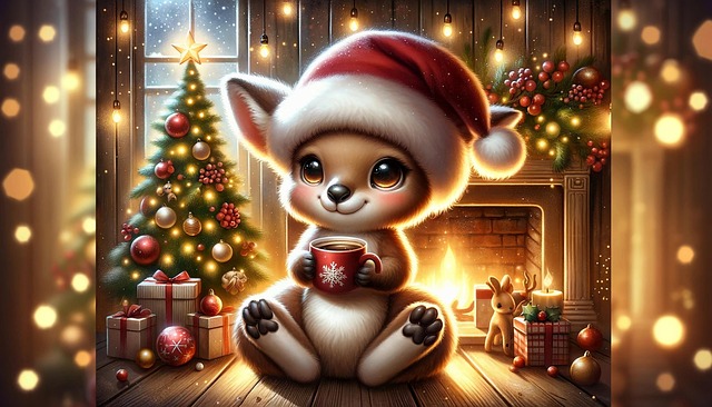 Ai Generiert, Weihnachten, Känguru