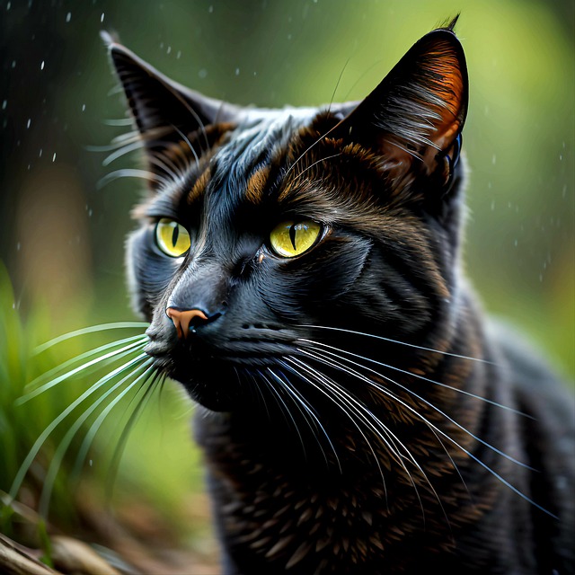 Ai Gegenereerd, Kat, Zwart, Natuur