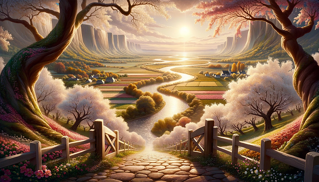Free ai generated nature landscape illustration