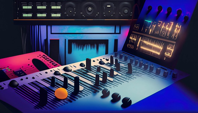Free ai generated music studio illustration