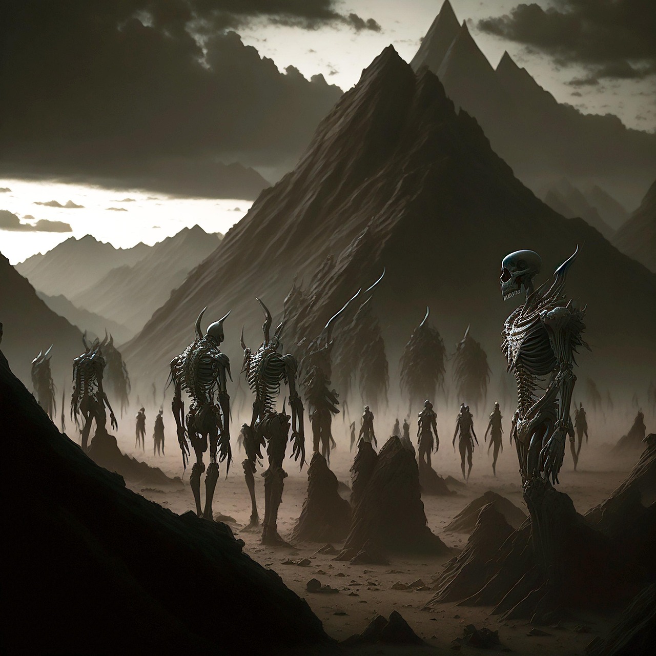 Download Ai Generated, Skeletons, Apocalypse. Royalty-Free Stock