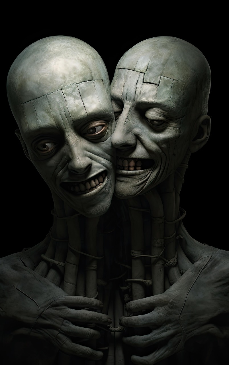 Download free HD stock image of Ai Generated Two Headed Man Free ai generated two headed man bizarre illustration
