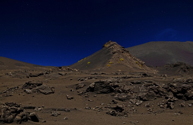 Nacht, Sterne, Universum, Berge