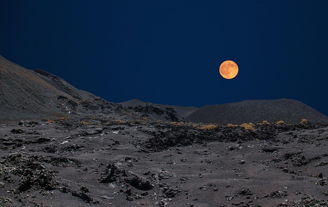 Mond, Nacht, Vollmond, Erde, Universum