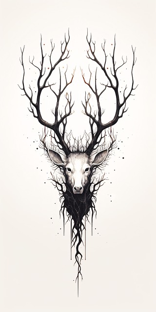 Free ai generated deer forest spirit illustration