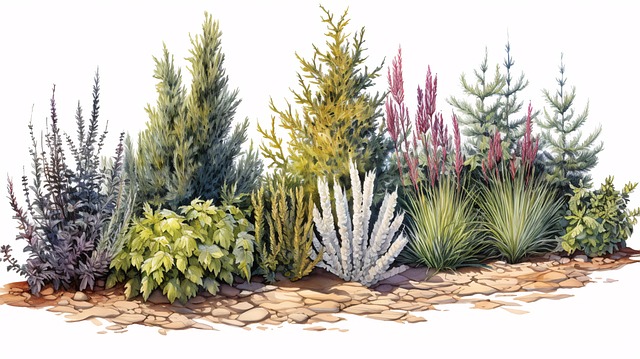 Free ai generated garden plants illustration