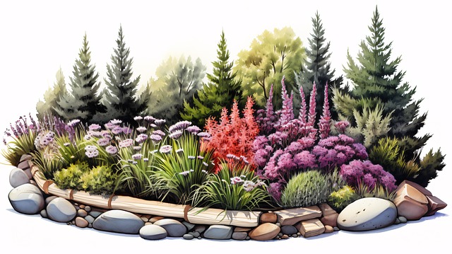 Free ai generated garden plants illustration