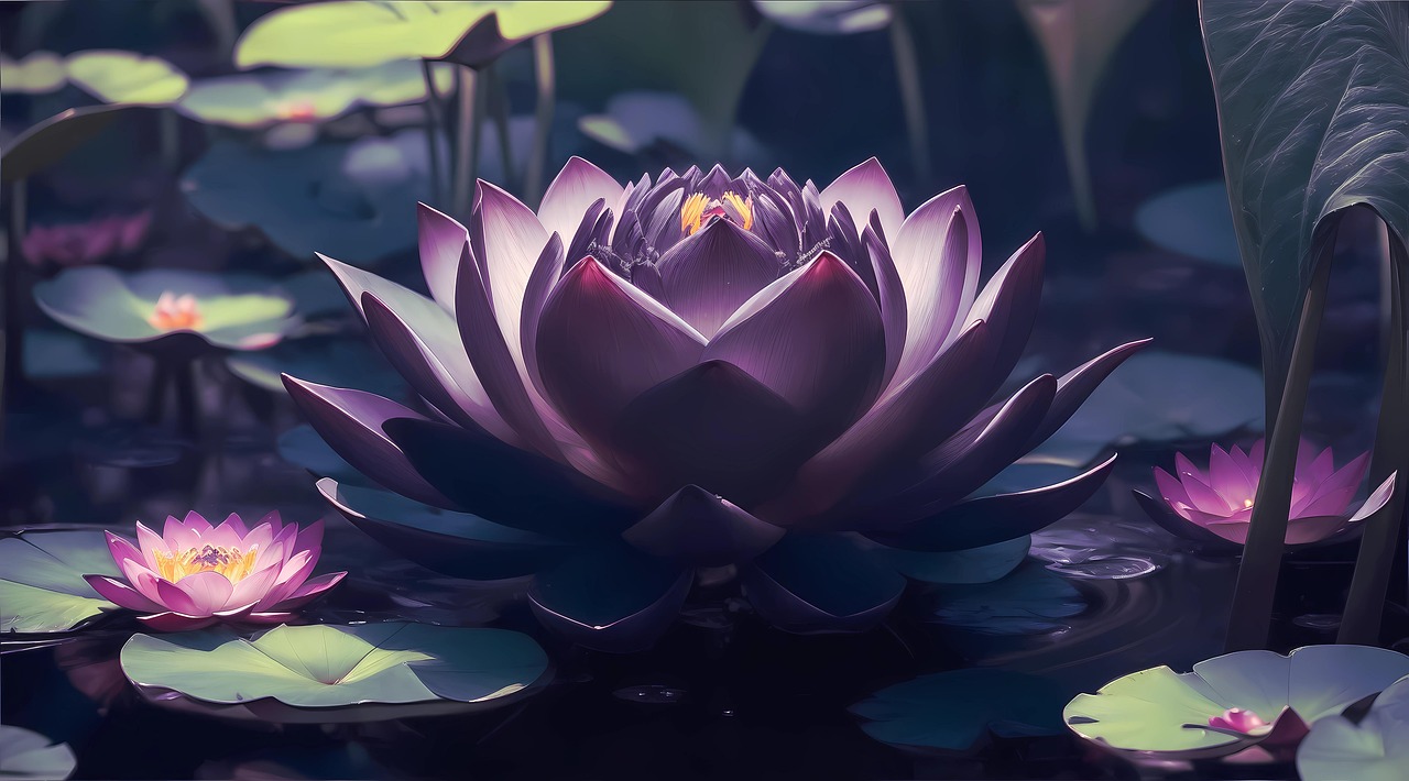 Download Ai Generated Lotus Flowers Royalty-Free Stock Illustration ...