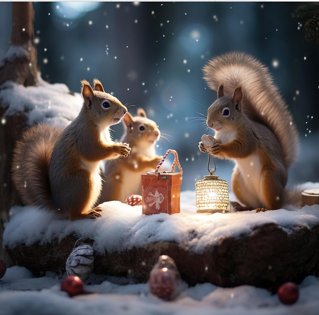 Free Ai Generated Squirrels illustration and picture
