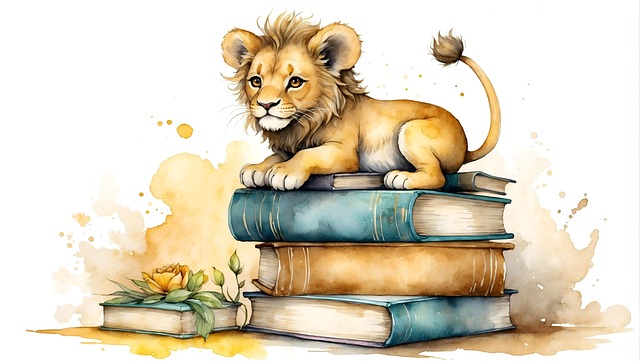 Free alphabet lion to learn illustration