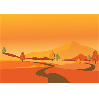 Bosque, Montañas, Rocas, Otoño