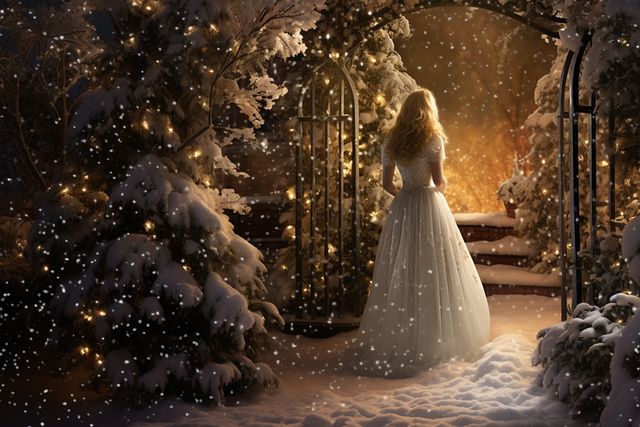 Download free HD stock image of Ai Generated Woman Free ai generated woman snow illustration