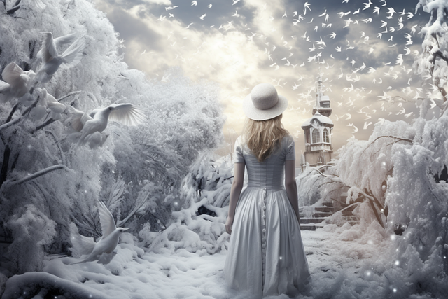 Download free HD stock image of Ai Generated Woman Free ai generated woman winter illustration