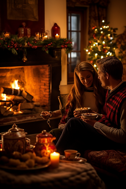 Ai Generiert, Weihnachten, Paar, Mann