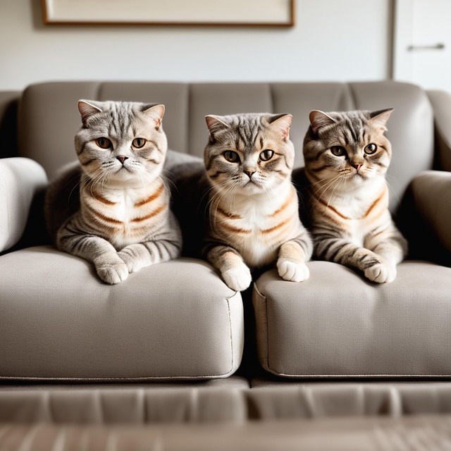Free Three Scottish Fold illustration and picture