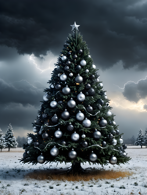 Free ai generated christmas tree winter illustration
