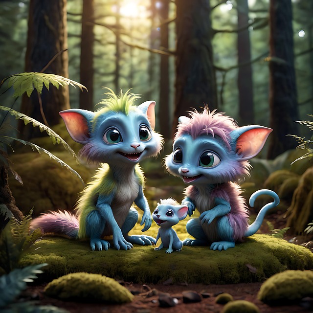 Free ai generated furry creature illustration