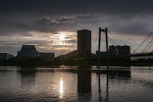 Panorama, Sidade, Autum, Pôr Do Sol, Rio