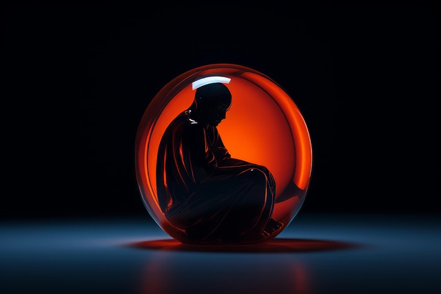 Free ai generated man meditating illustration