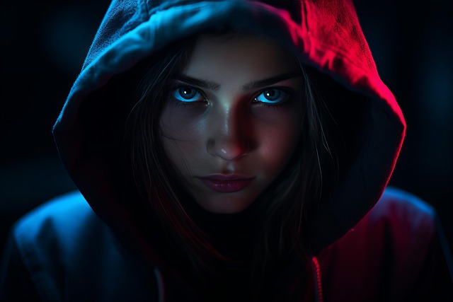 Free ai generated woman hoodie illustration
