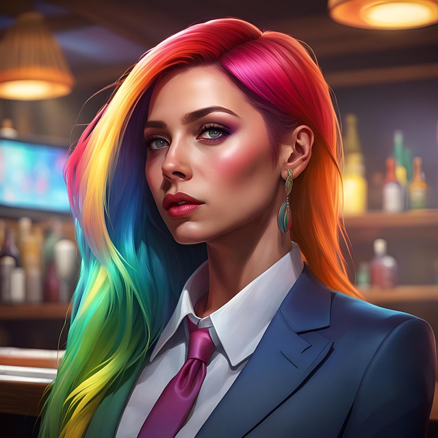 Free ai generated super villain bar illustration