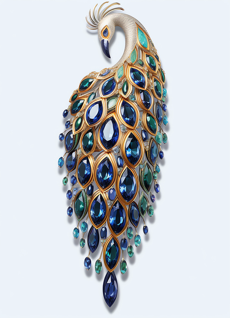 Free ai generated bird peacock illustration