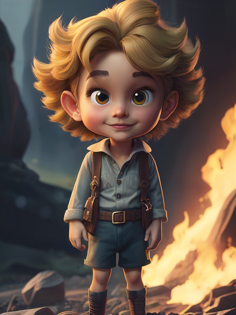 Free ai generated boy child illustration