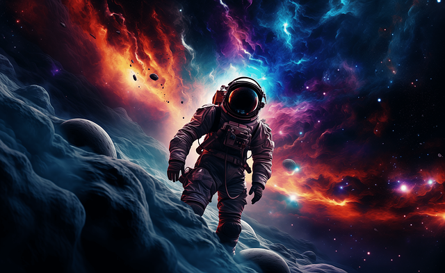 Free ai generated astronaut space illustration