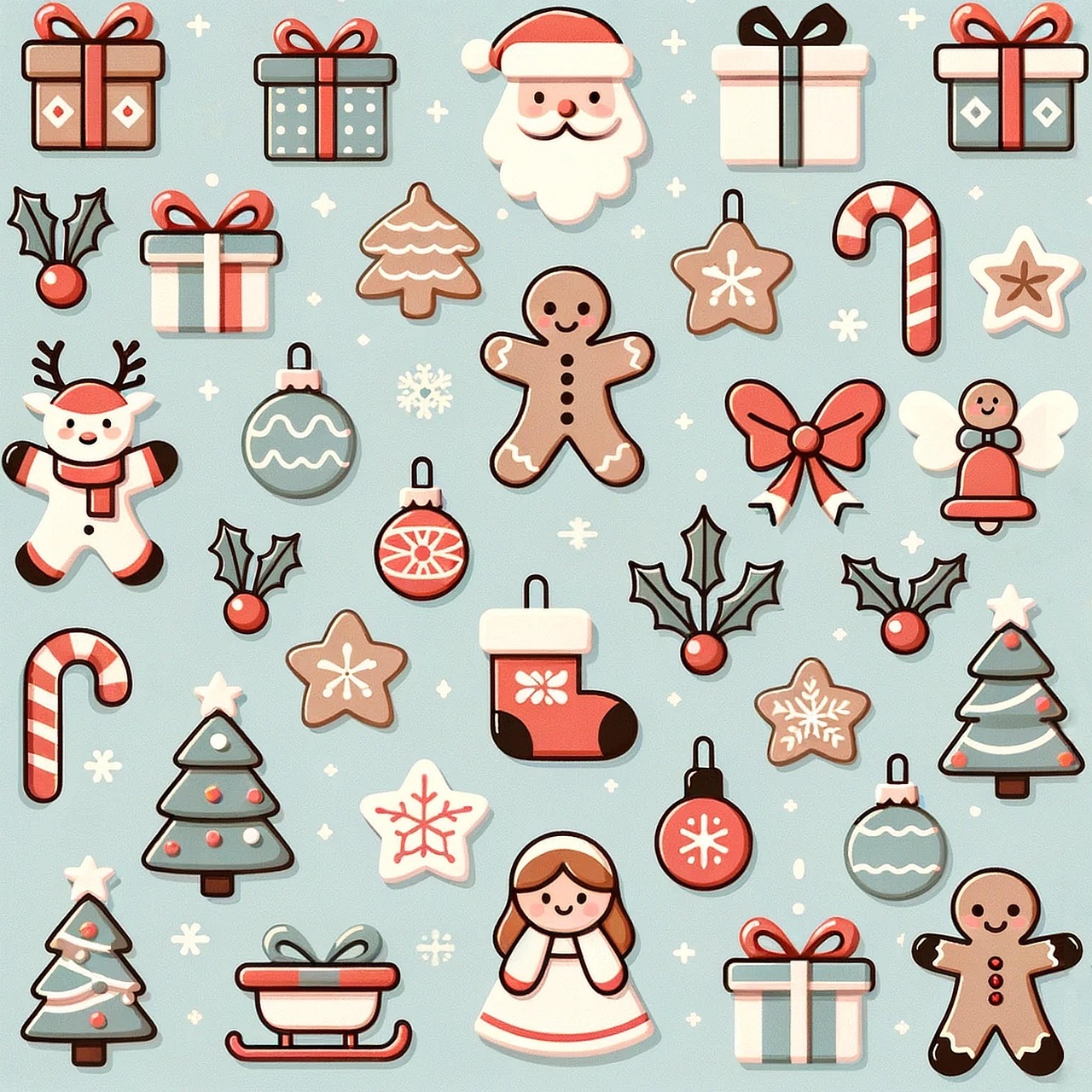 Download free HD stock image of Ai Generated Christmas Free ai generated christmas cartoon illustration