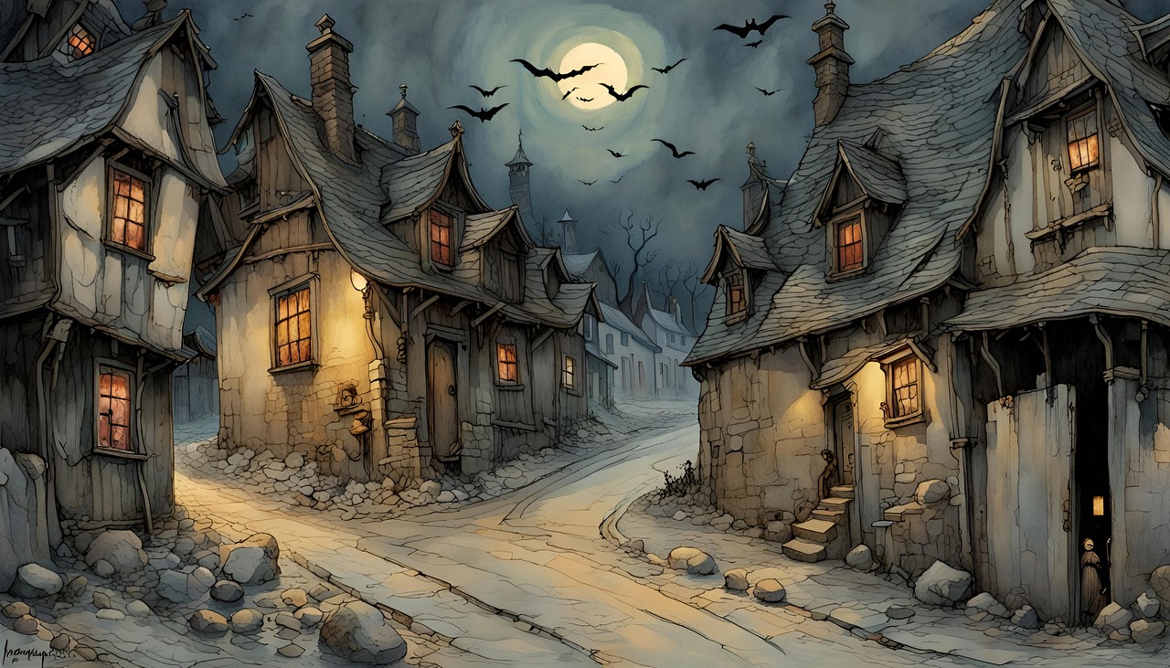 Download free HD stock image of Ai Generated Houses Free ai generated houses haunted illustration