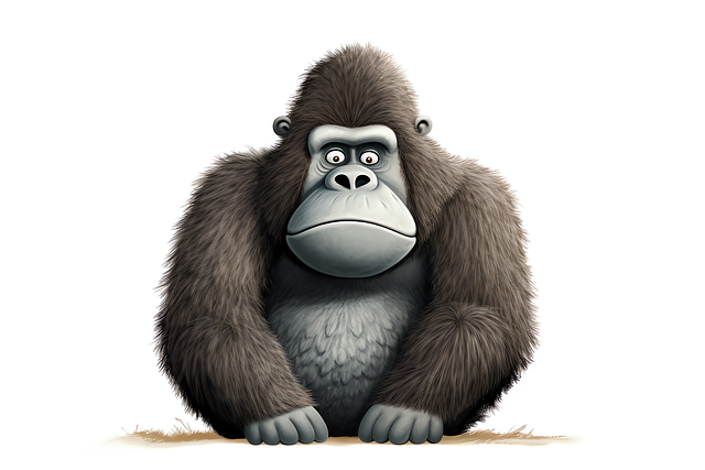 Free ai generated gorilla nature illustration