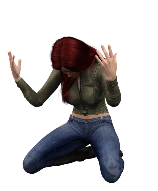 Free woman humility praying illustration