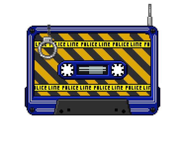 Download free HD stock image of Police Line Cassette Free police line cassette pixel illustration