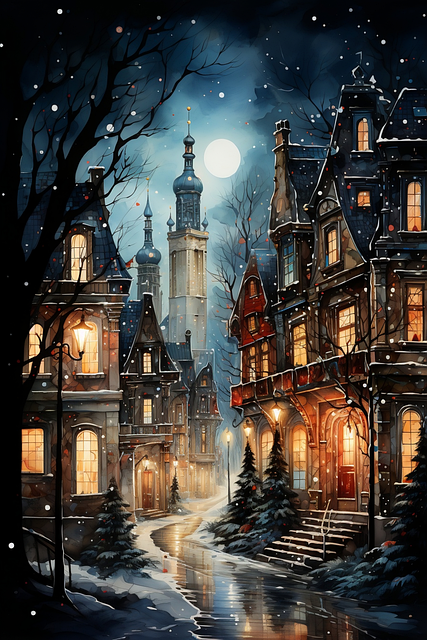 Free ai generated christmas winter illustration