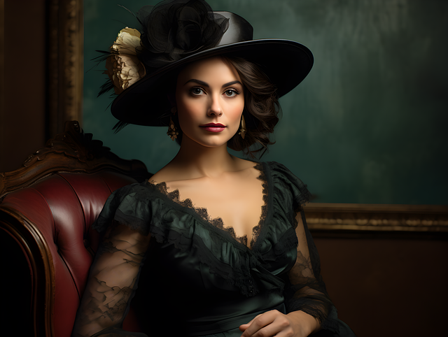 Free ai generated vintage woman illustration