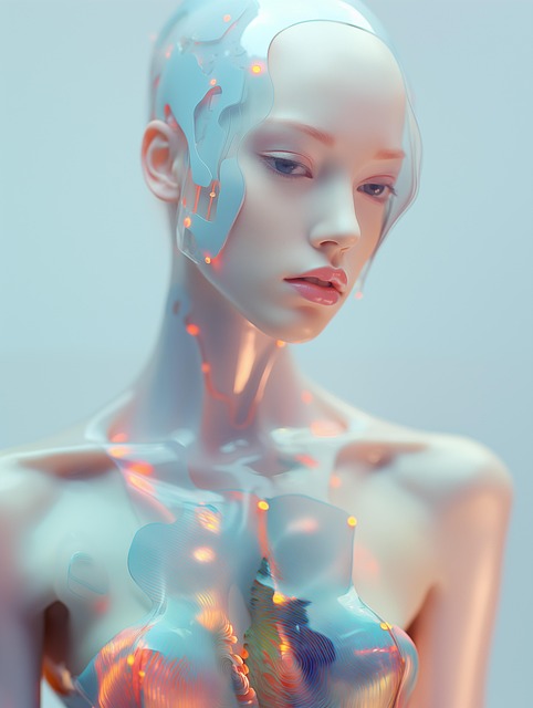Free ai generated woman cybergoth illustration