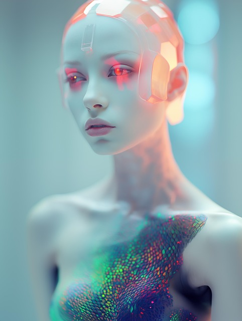 Free ai generated woman cybergoth illustration