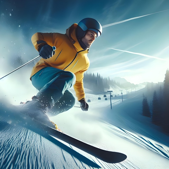 Free skier nature ai generated illustration