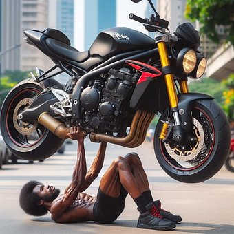 Person, Stærk, Muskuløs, Motorcykel