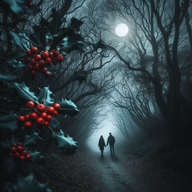 Free ai generated christmas holly illustration