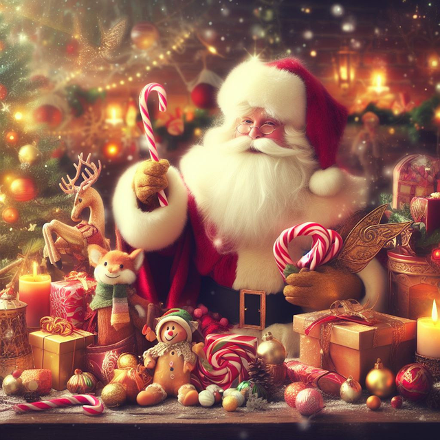Free ai generated christmas santa illustration