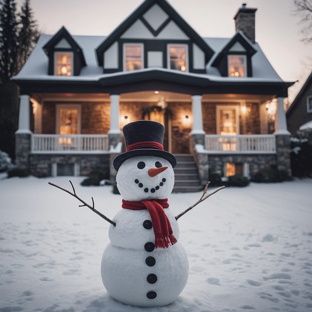 Free ai generated snowman snow illustration