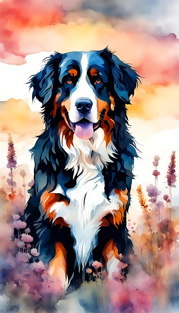 Free animal mammal bernese mountain illustration