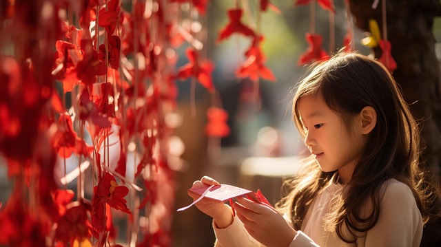 Free young girl writing wishes illustration
