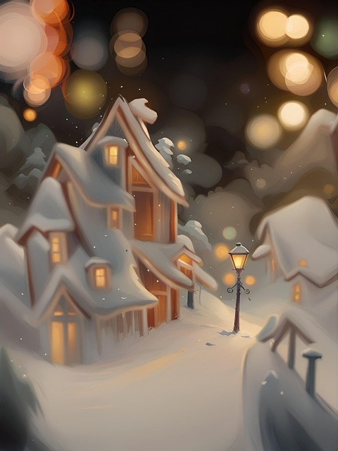 Free ai generated winter wonderland illustration