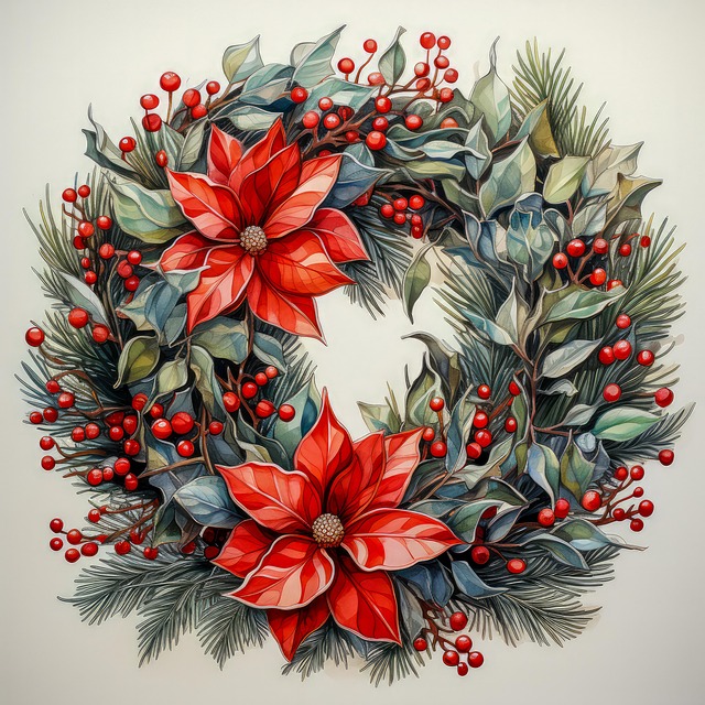 Download Ai Generated Christmas Wreath Royalty-Free Stock Illustration ...